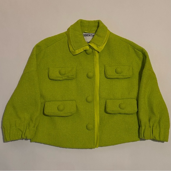 essential antwerp lime green polka dot jacket - Picture 1 of 3